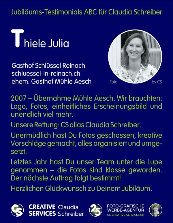 CS 25 Jubilaeums ABC Testimonials T
